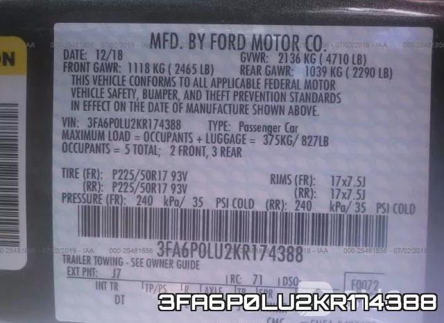 3FA6P0LU2KR174388 фото 10