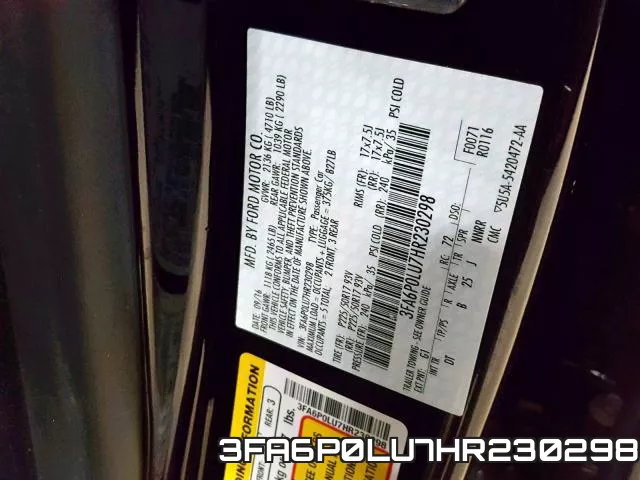 3FA6P0LU7HR230298 фото 2