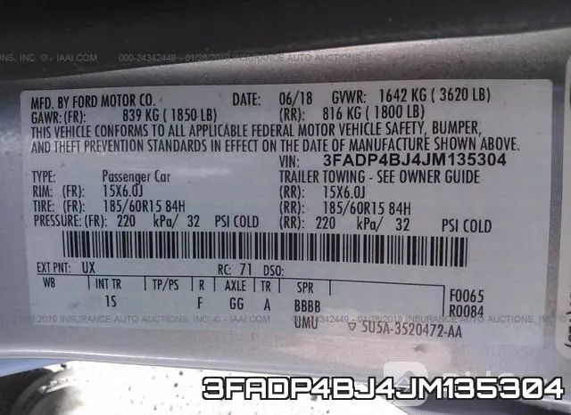 3FADP4BJ4JM135304 фото 10