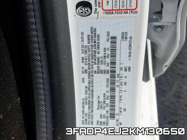 3FADP4EJ2KM130650 фото 2