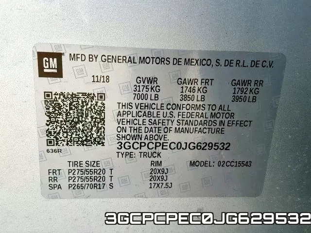 3GCPCPEC0JG629532 фото 2