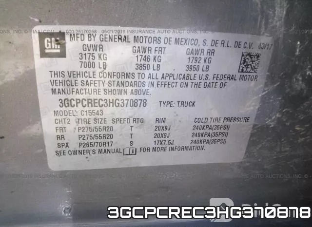 3GCPCREC3HG370878 фото 10