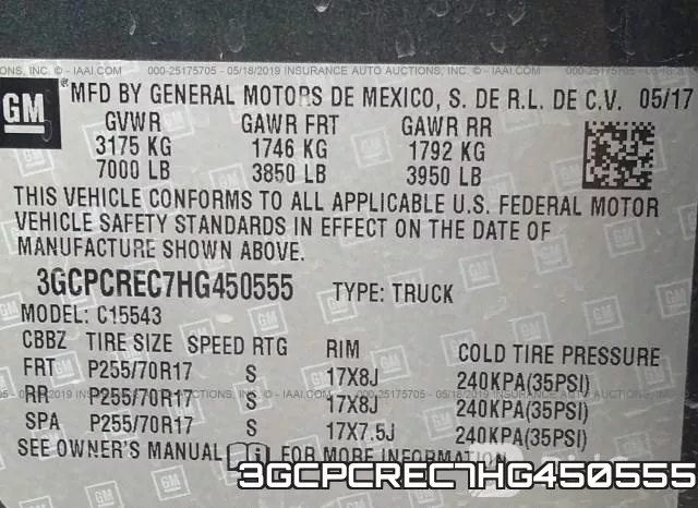 3GCPCREC7HG450555 фото 10