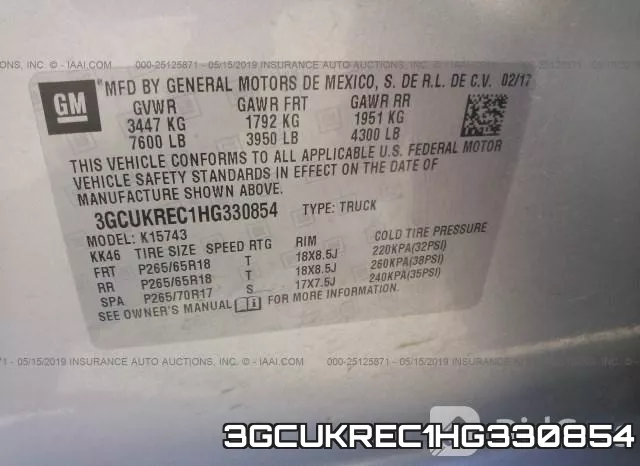 3GCUKREC1HG330854 фото 10