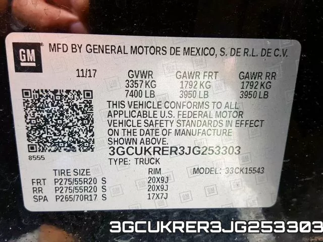 3GCUKRER3JG253303 фото 2