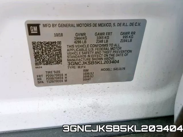 3GNCJKSB5KL203404 фото 2