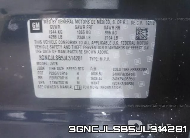 3GNCJLSB5JL314281 фото 8