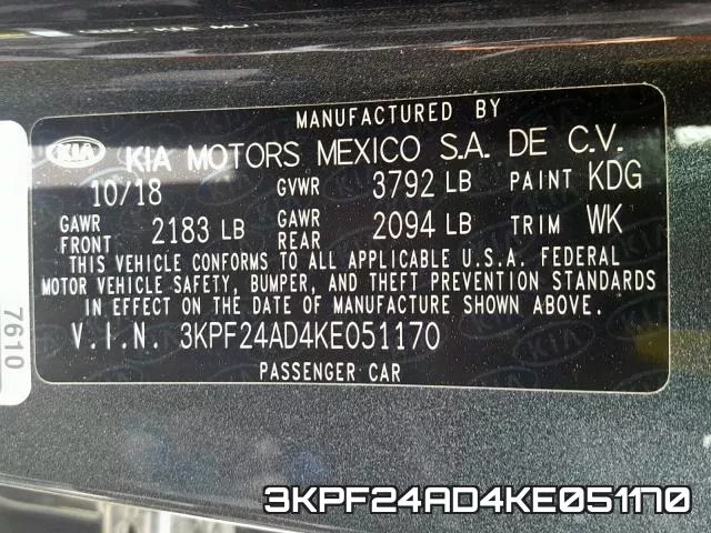 3KPF24AD4KE051170 фото 2