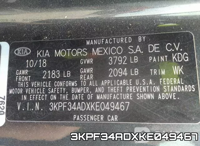 3KPF34ADXKE049467 фото 10
