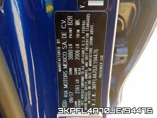 3KPFL4A70JE194476 фото 2