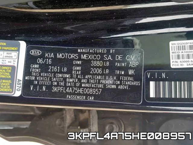 3KPFL4A75HE008957 фото 2