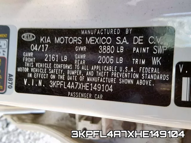 3KPFL4A7XHE149104 фото 2