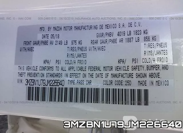 3MZBN1U79JM226640 фото 10