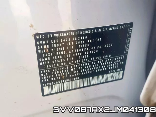 3VV0B7AX2JM041308 фото 2