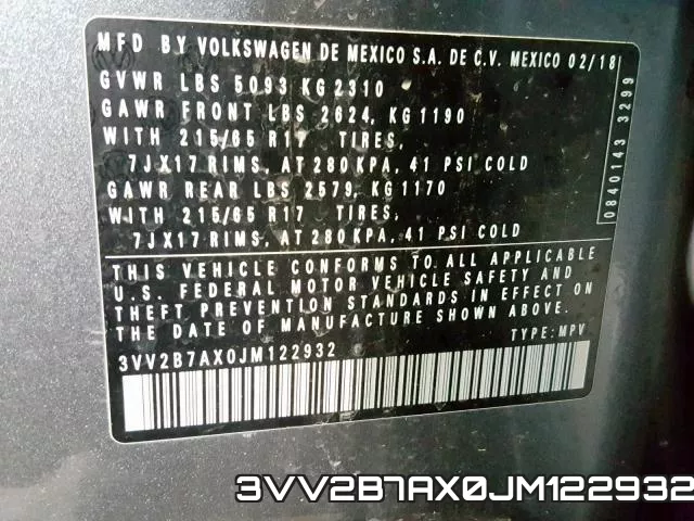 3VV2B7AX0JM122932 фото 2