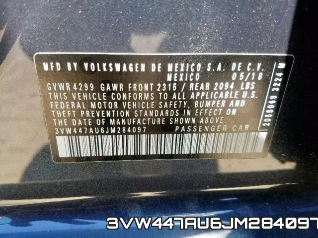 3VW447AU6JM284097 фото 2
