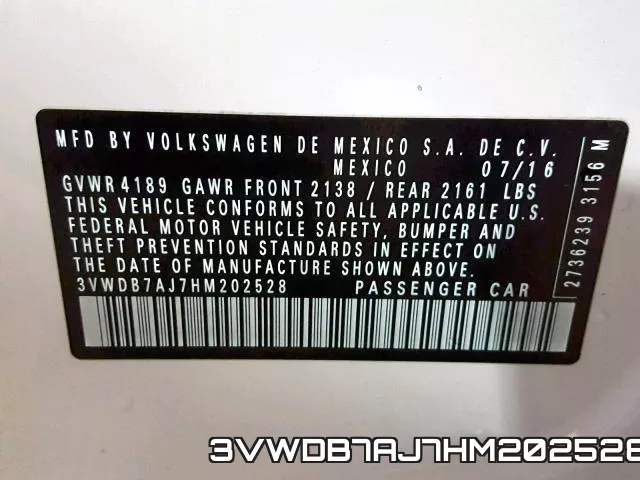 3VWDB7AJ7HM202528 фото 2