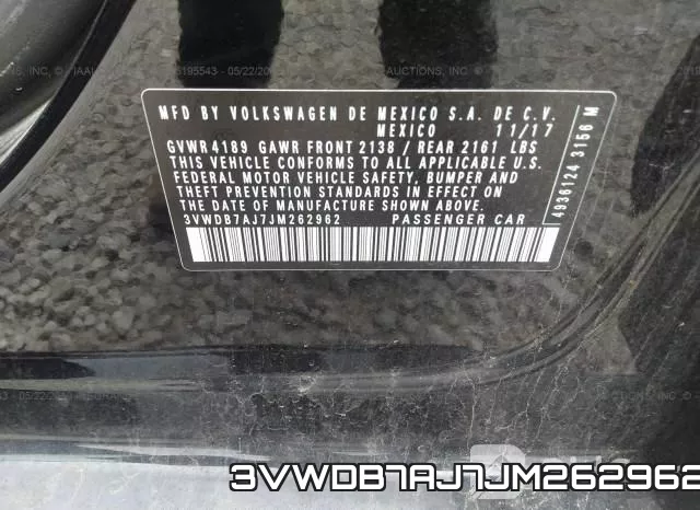 3VWDB7AJ7JM262962 фото 10