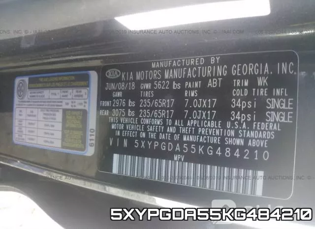 5XYPGDA55KG484210 фото 10