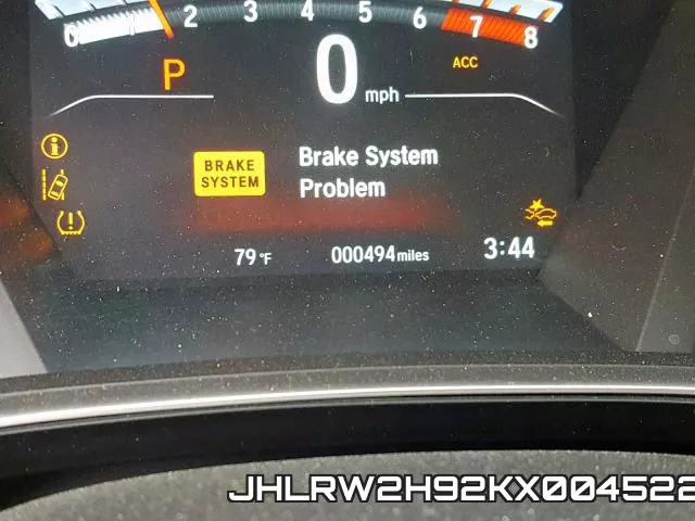 JHLRW2H92KX004522 фото 8