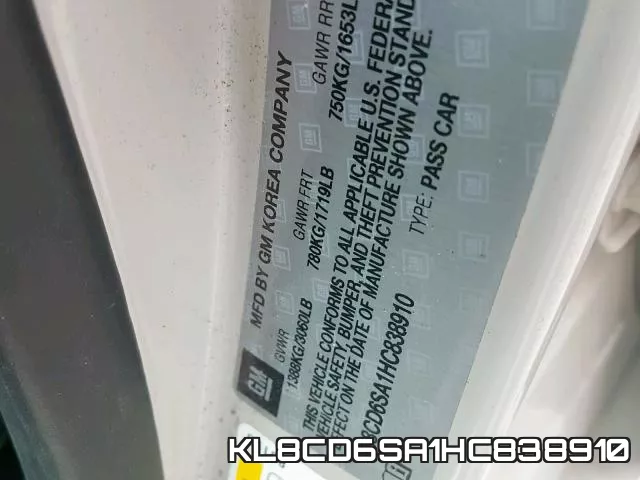 KL8CD6SA1HC838910 фото 2