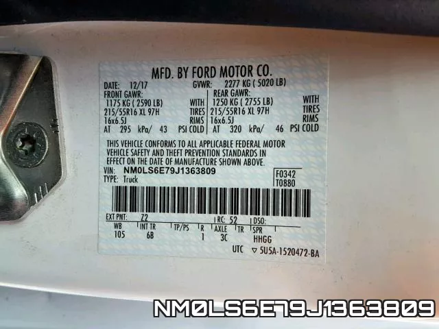 NM0LS6E79J1363809 фото 2