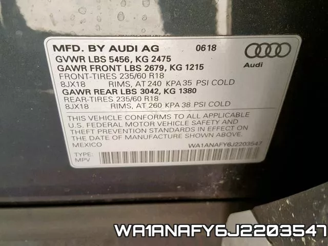 WA1ANAFY6J2203547 фото 2