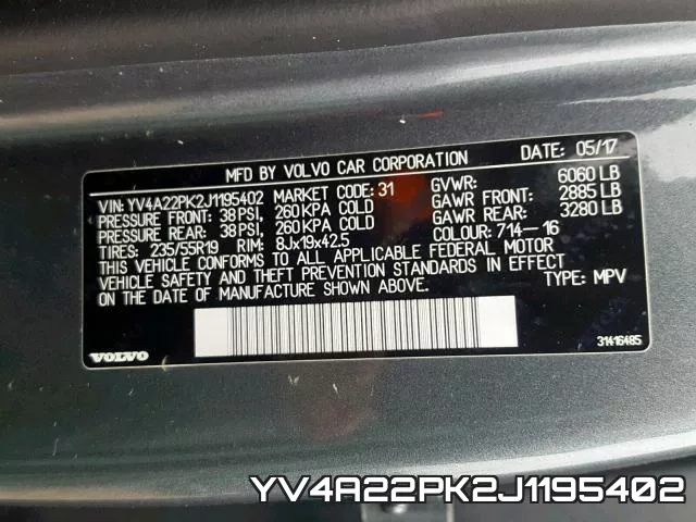YV4A22PK2J1195402 фото 2