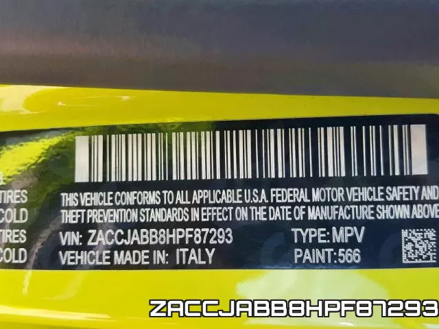 ZACCJABB8HPF87293 фото 2