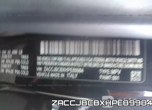 ZACCJBCBXHPE89984 фото 10