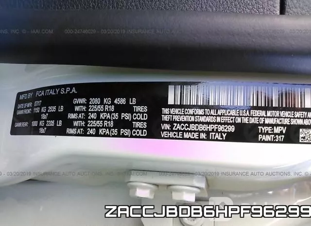 ZACCJBDB6HPF96299 фото 9