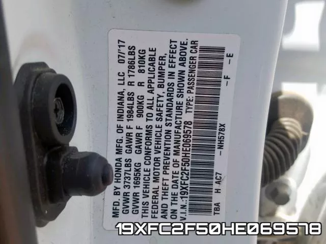 19XFC2F50HE069578 фото 2