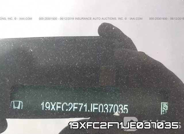 19XFC2F71JE037035 фото 10