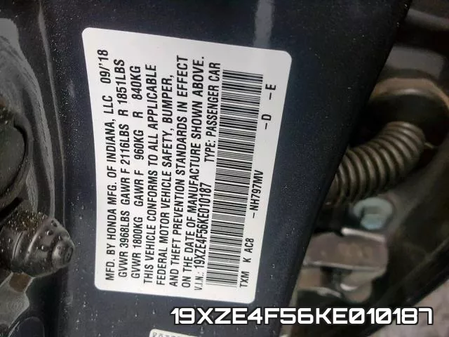 19XZE4F56KE010187 фото 2