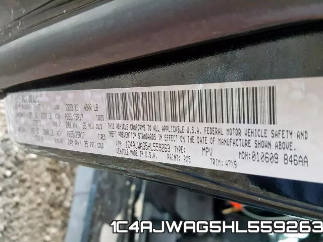 1C4AJWAG5HL559263 фото 2