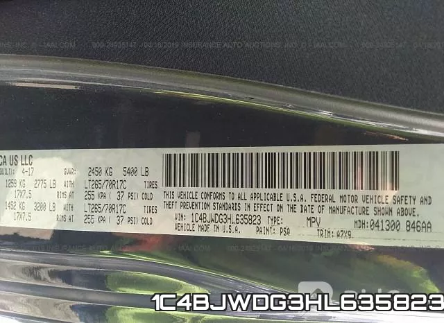 1C4BJWDG3HL635823 фото 10