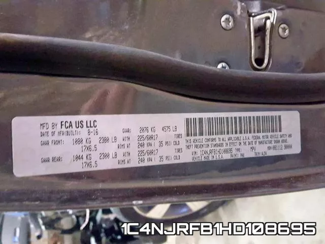 1C4NJRFB1HD108695 фото 2