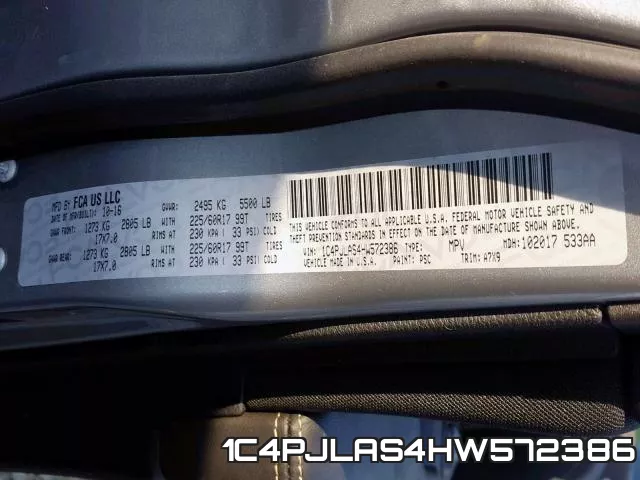 1C4PJLAS4HW572386 фото 2