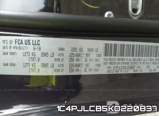 1C4PJLCB5KD220837 фото 10