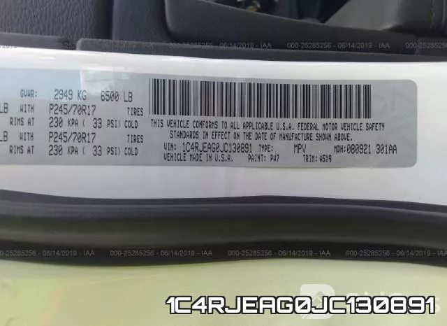 1C4RJEAG0JC130891 фото 10