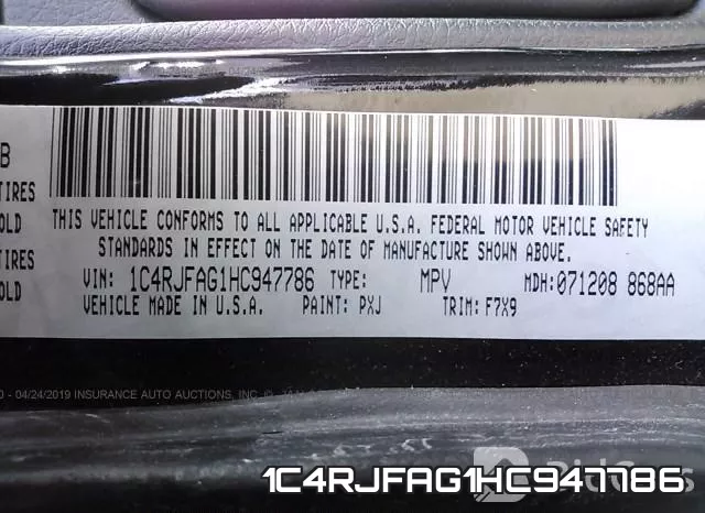 1C4RJFAG1HC947786 фото 10