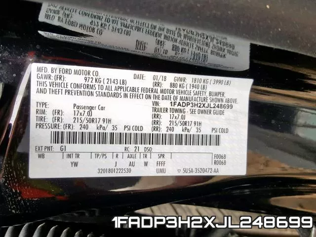 1FADP3H2XJL248699 фото 2