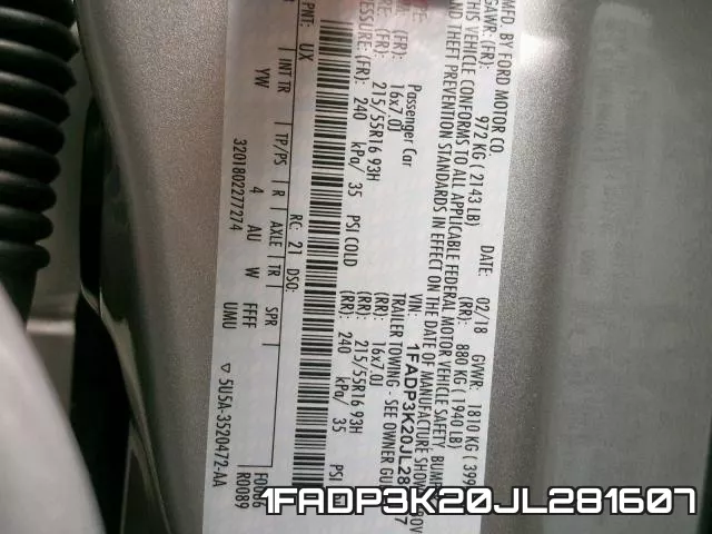 1FADP3K20JL281607 фото 2