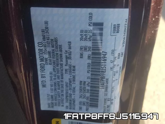 1FATP8FF8J5116947 фото 2