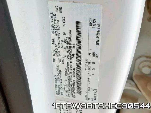 1FT8W3BT3HEC30544 фото 2