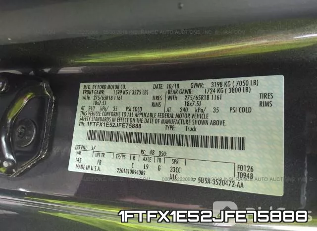 1FTFX1E52JFE75888 фото 10