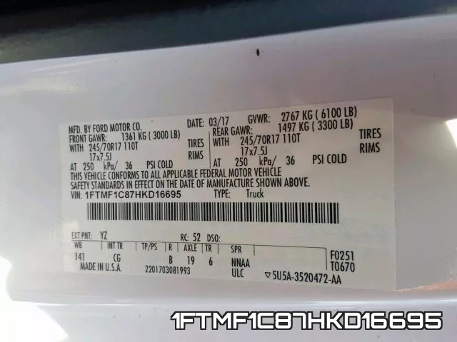 1FTMF1C87HKD16695 фото 2