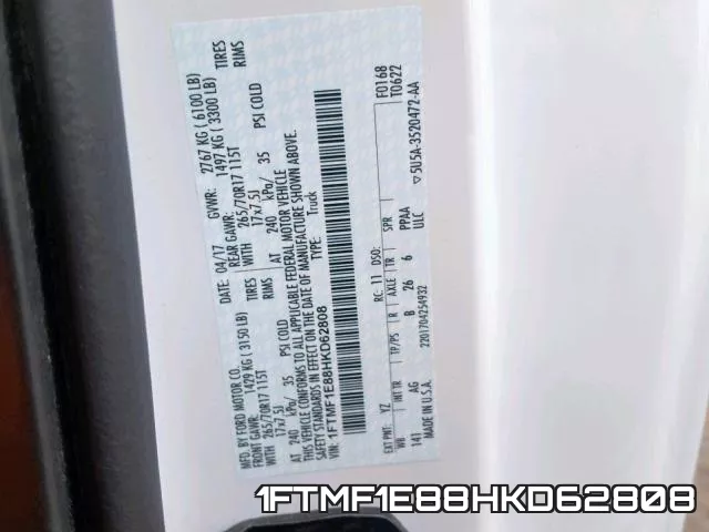 1FTMF1E88HKD62808 фото 2