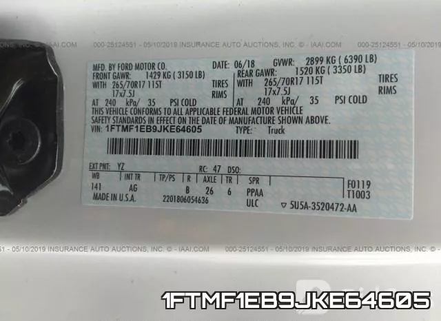 1FTMF1EB9JKE64605 фото 10