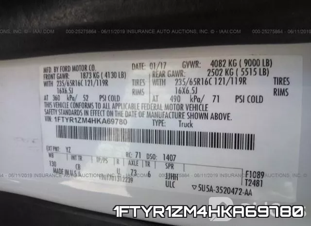 1FTYR1ZM4HKA69780 фото 10